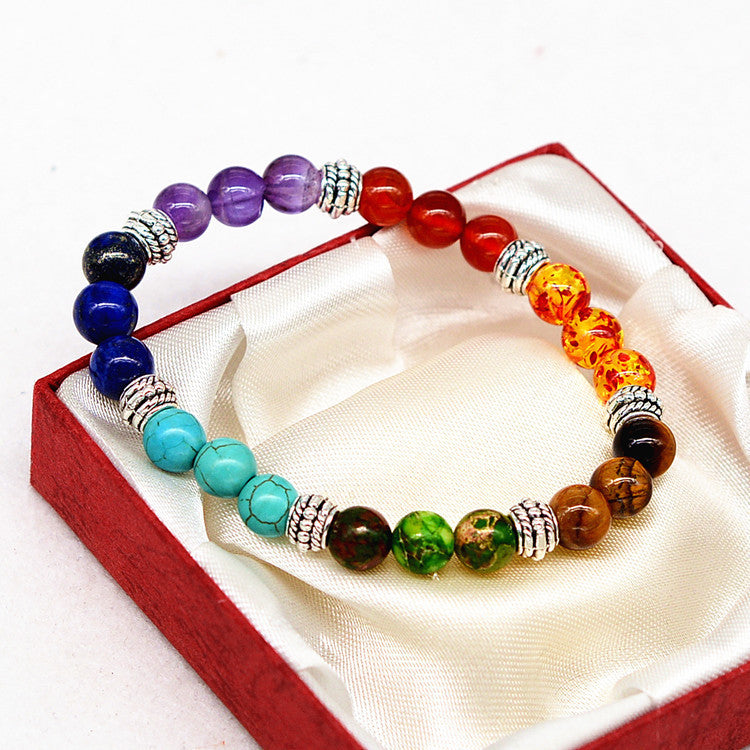 Stone Bracelet: Tiger's Eye, Gold Imperial, Turquoise & Agate