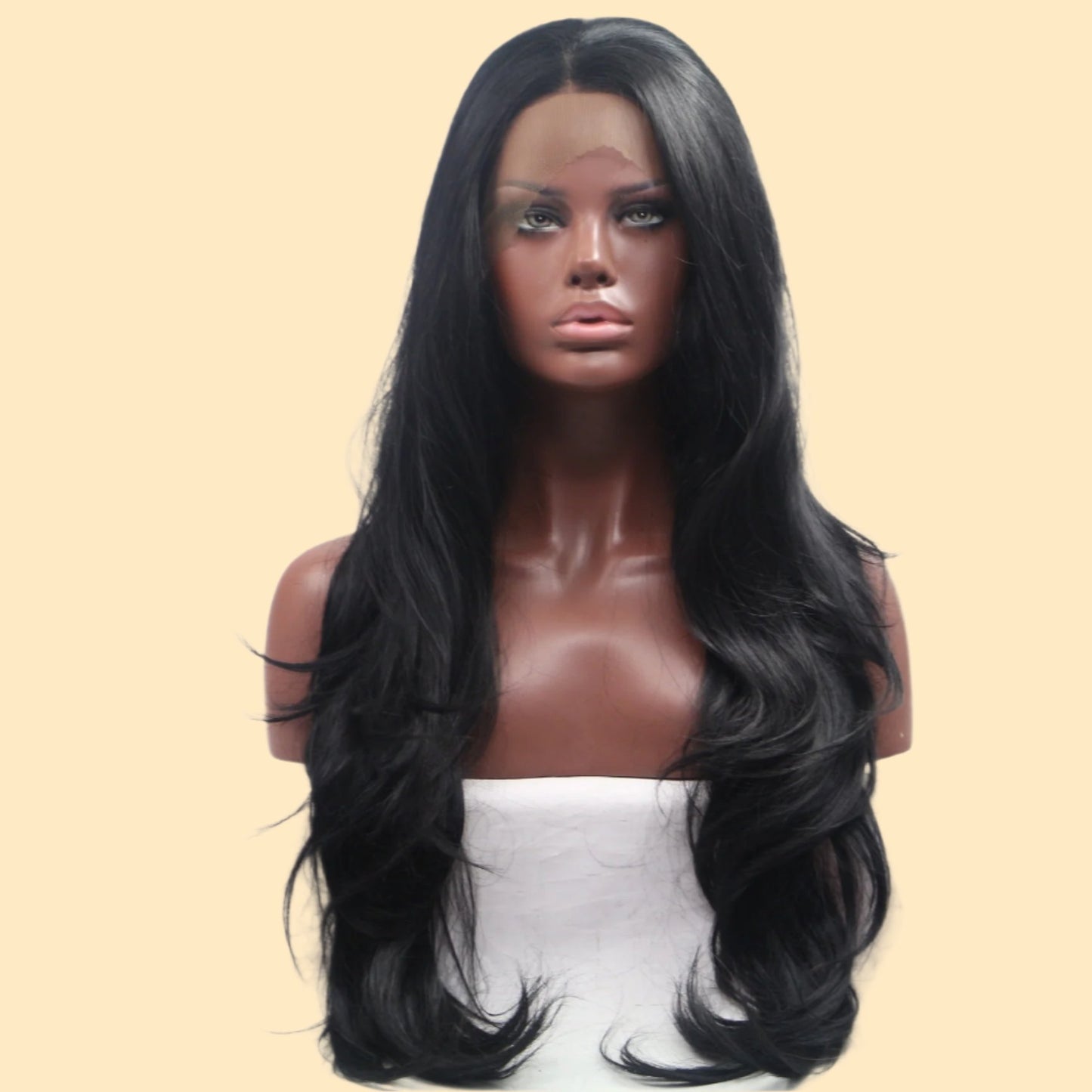 Long Curly Wig – Dyeable High-Temperature Fiber, Universal Fit